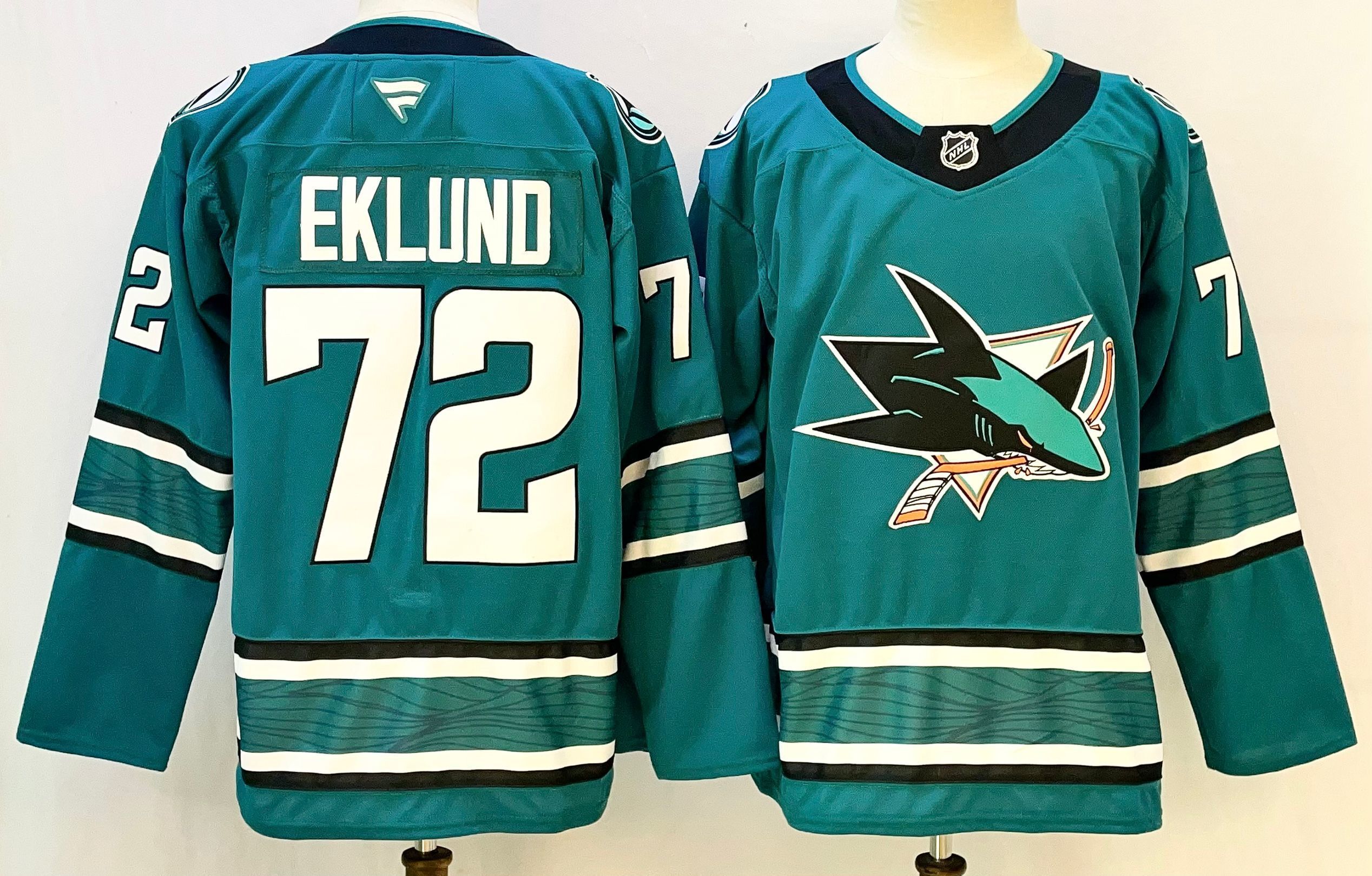 Men San Jose Sharks #72 Eklund Green 2026 Adidias NHL Jersey style 002